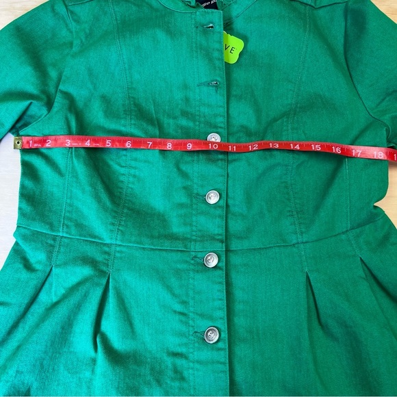 Studio Park x Jane Treacy Women's Green Denim Jacket Size S - Picture 11 of 13